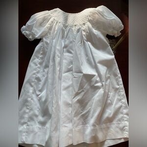 White smocked dress